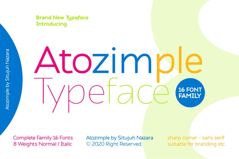 Atozimple Druh písma