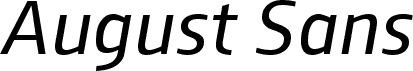August Sans Reduced 56 Italic