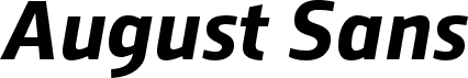 August Sans Reduced 76 Bold Italic