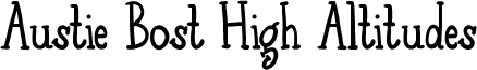 Austie Bost High Altitudes