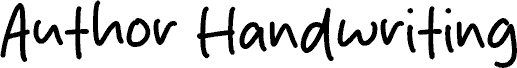 Author Handwriting font