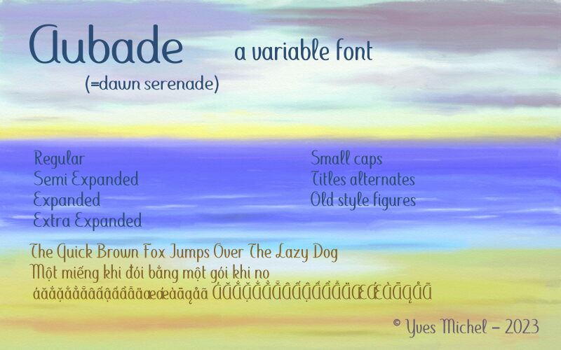 Aubade ExtraExpanded font Fonts2u