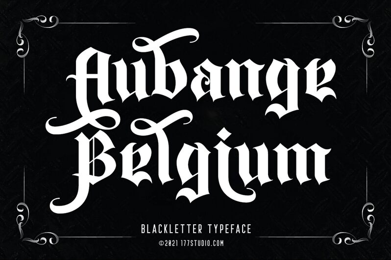 Aubange Belgium Schriftart