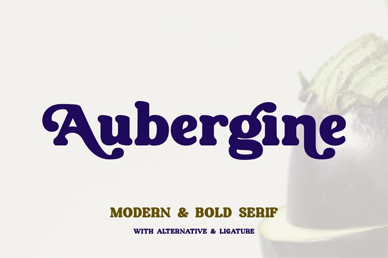 Aubergine Schriftart