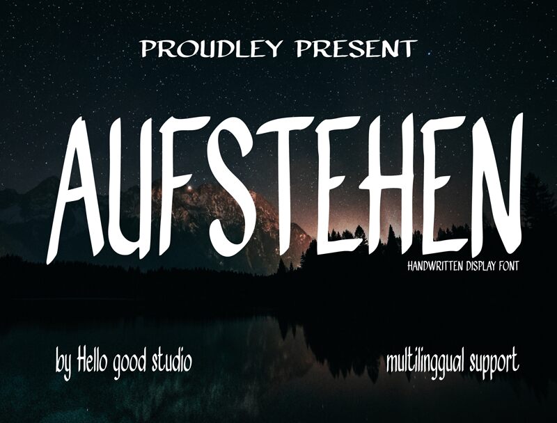 AUFSTEHEN Schriftart