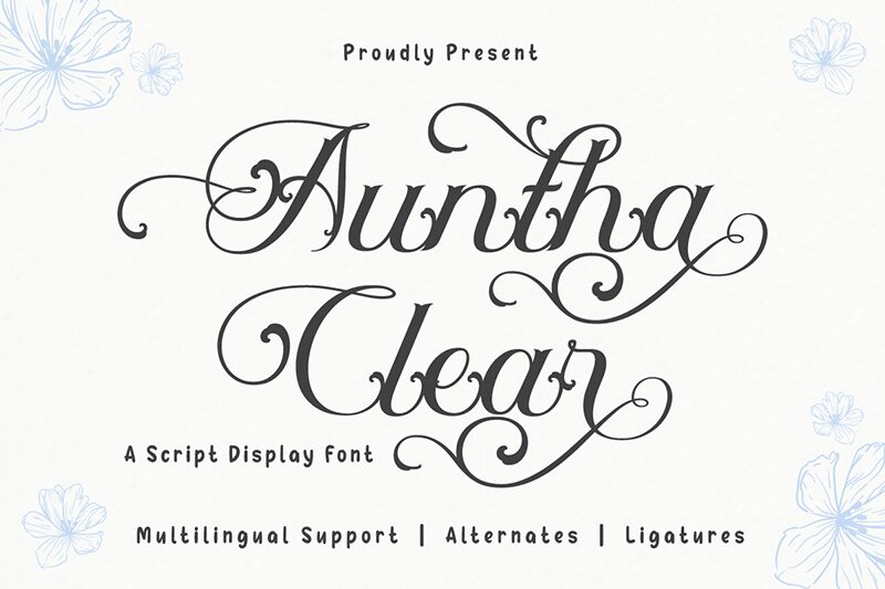 Auntha Clear Schriftart