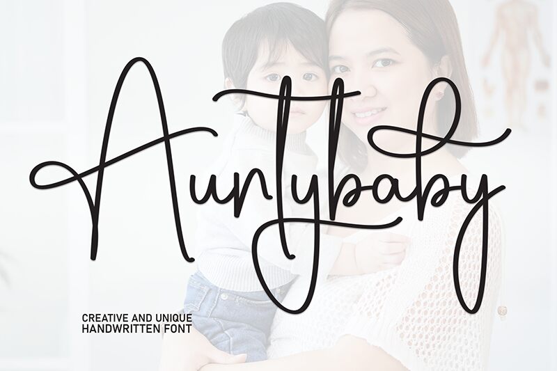 Auntybaby Schriftart