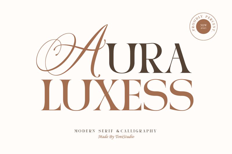 AURA LUXESS Шрифт
