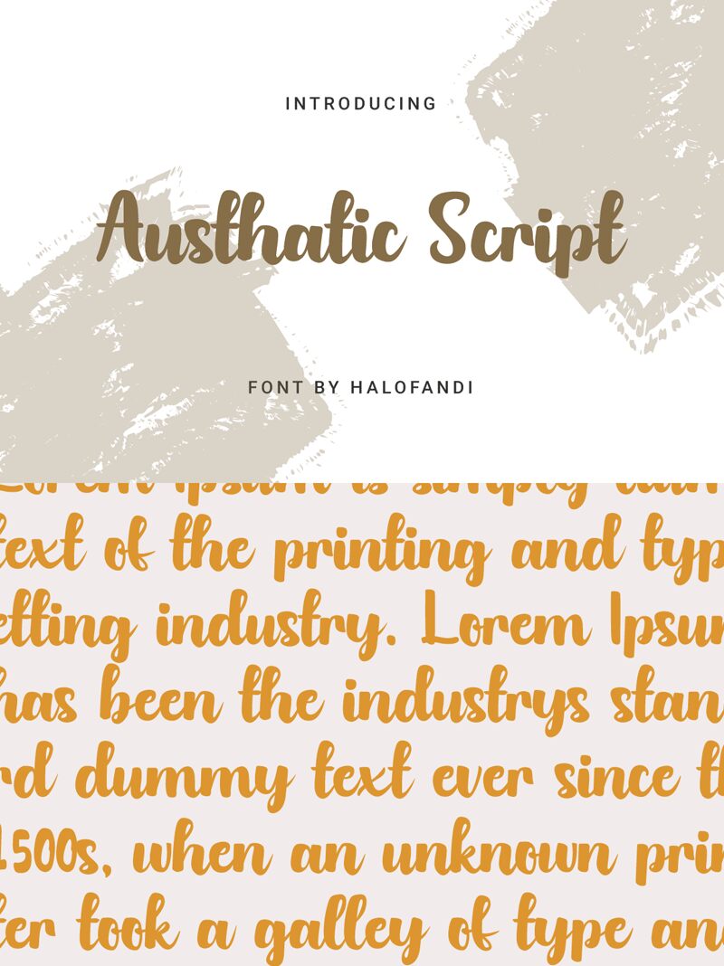 Austhatic Script Schriftart