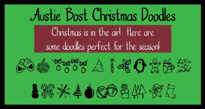 Austie Bost Christmas Doodles Schriftart