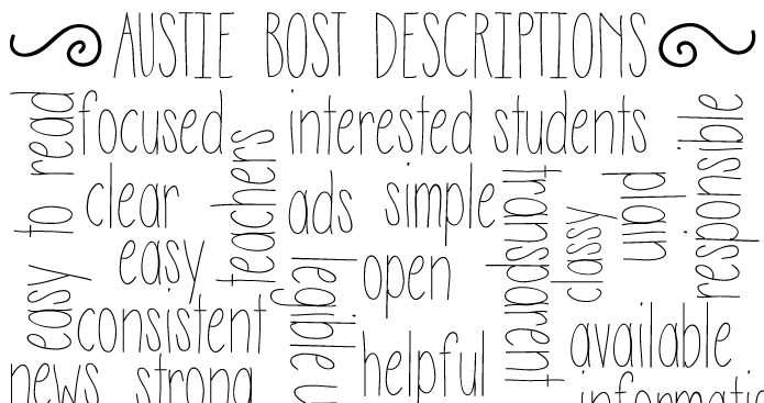 Austie Bost Descriptions Druh písma
