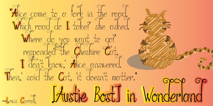 Austie Bost in Wonderland الخط