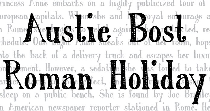 Austie Bost Roman Holiday Sketc Carattere