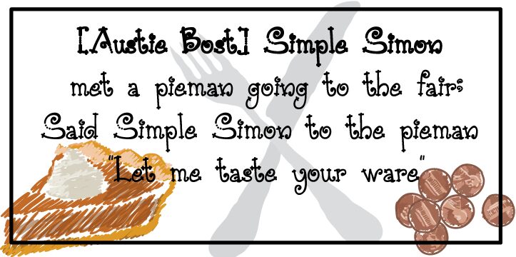 Austie Bost Simple Simon الخط 