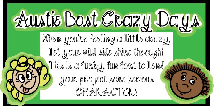 Austiebost Crazy Days Schriftart
