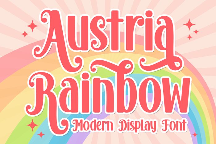 Austria Rainbow Schriftart