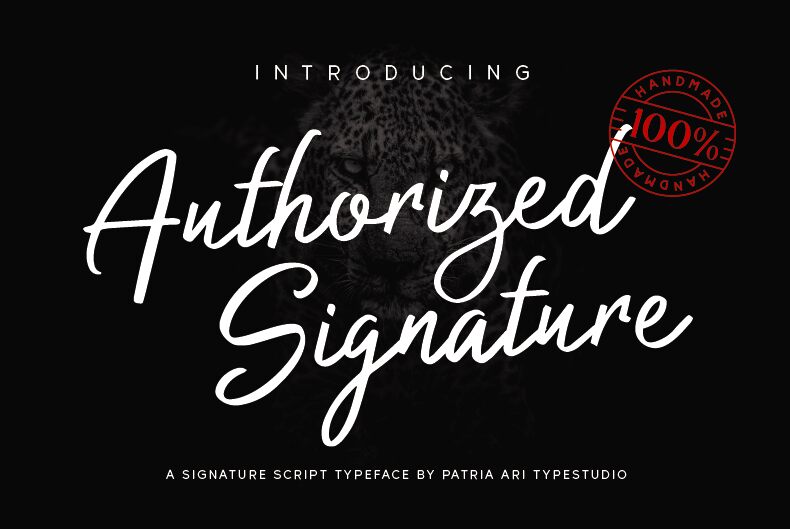 Authorized Signature Czcionka