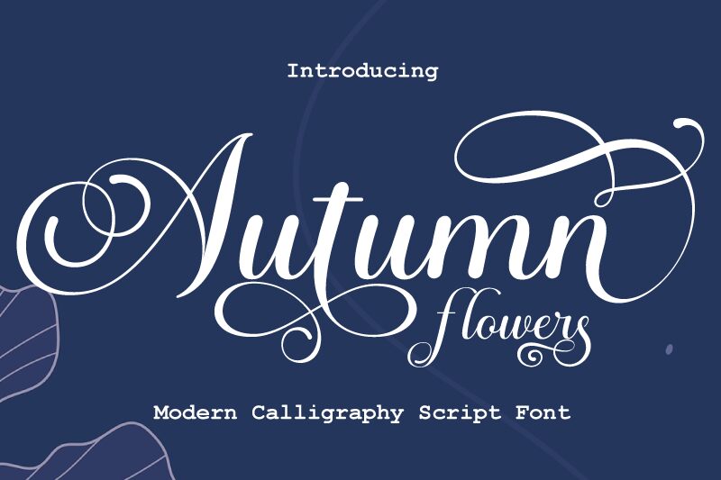 Autumn Flowers Czcionka