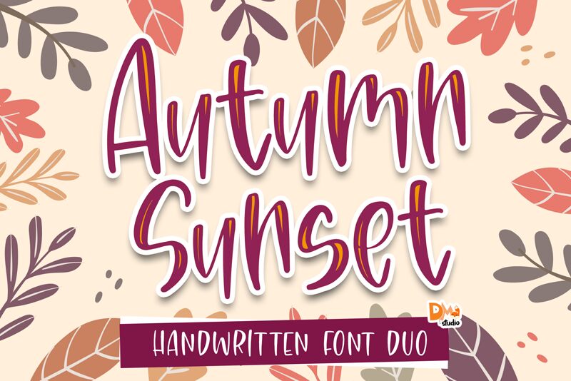 Autumn Sunset Schriftart
