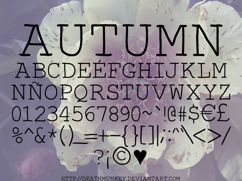 Autumn Czcionka