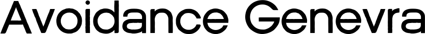Preview of the AvoidanceGenevraRegular font