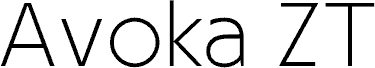 Avoka ZT_Standard Version 1.0 Light font