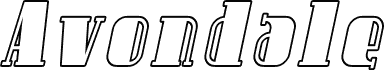 Avondale Outline Italic