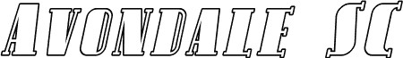Avondale SC Outline Italic