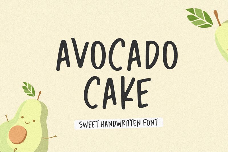 AvocadoCake-Regular — Présentation de la police