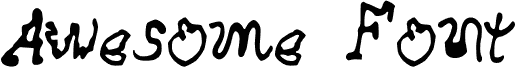 Ukážka písma AwesomeFont