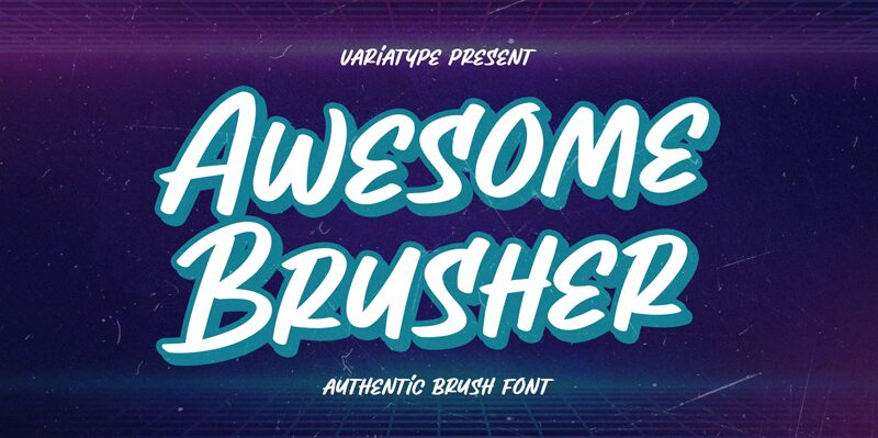 Awesome Brusher Schriftart