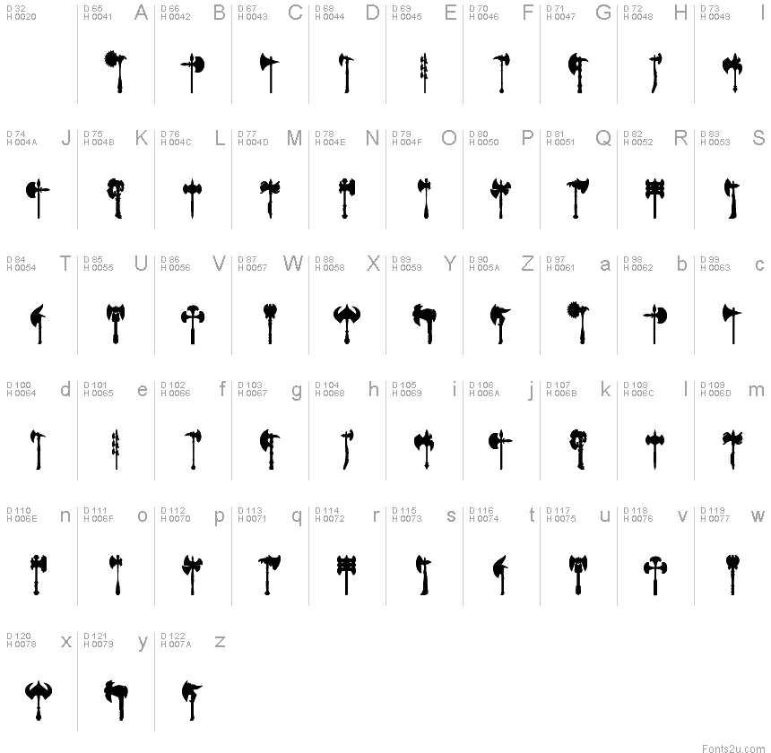 axe-for-warrior-font-fonts2u