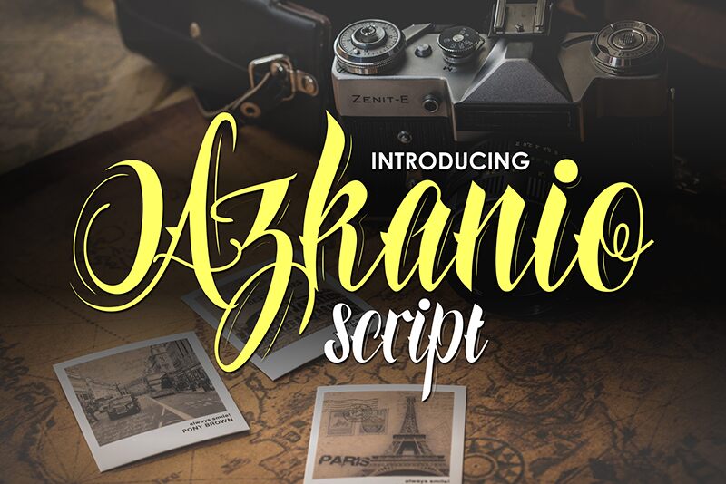 Azkanio Script Schriftart