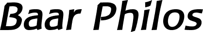 Preview of the Baar Philos BoldItalic font