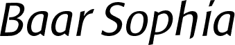 Baar Sophia Italic