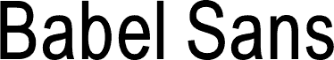 Preview of the BabelSans font
