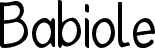 Preview of the Babiole Extralight font