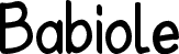 Preview of the Babiole Light font