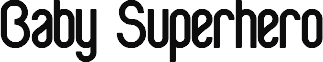 Baby Superhero Bold