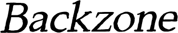 Backzone DEMO font