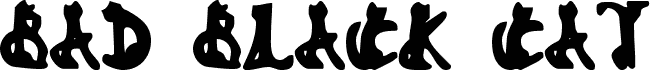 Preview of the Bad Black Cat font