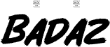 BADAZ Regular carattere