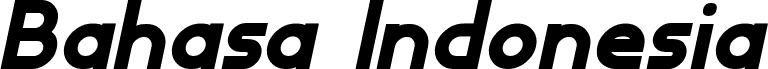 Preview of the Bahasa Indonesia Bold Italic font