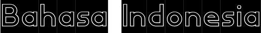 Preview of the Bahasa Indonesia-Hollow-Inverse font
