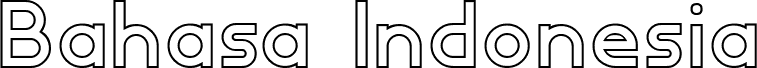 Preview of the Bahasa Indonesia-Hollow font