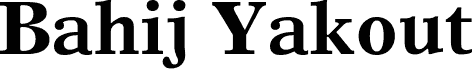 Bahij Yakout Bold