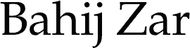 Bahij Zar