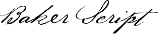 Preview of the BakerScript font