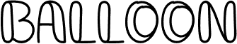 Preview of the Balloon font