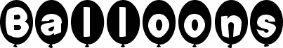 Preview of the Balloons Normal font